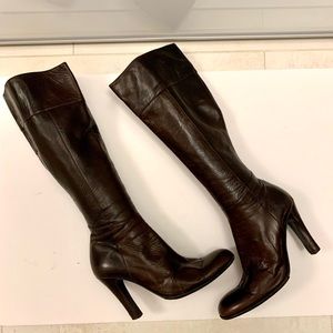 Burberry Chocolate Brown Knee-High Boots